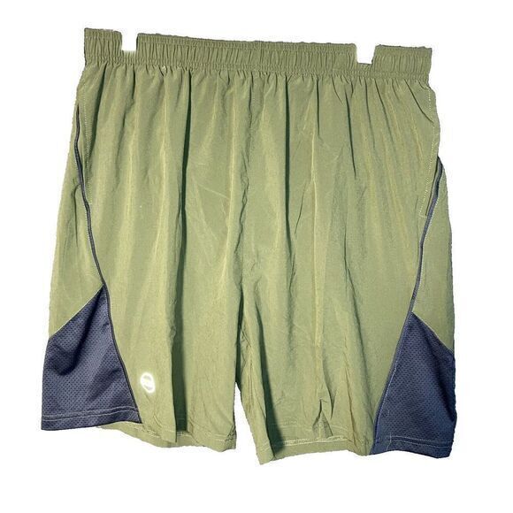 Other - Jimilaka Men L Green Grey Running Summer Lined‎ Mesh Shorts Back Zipper Pocket